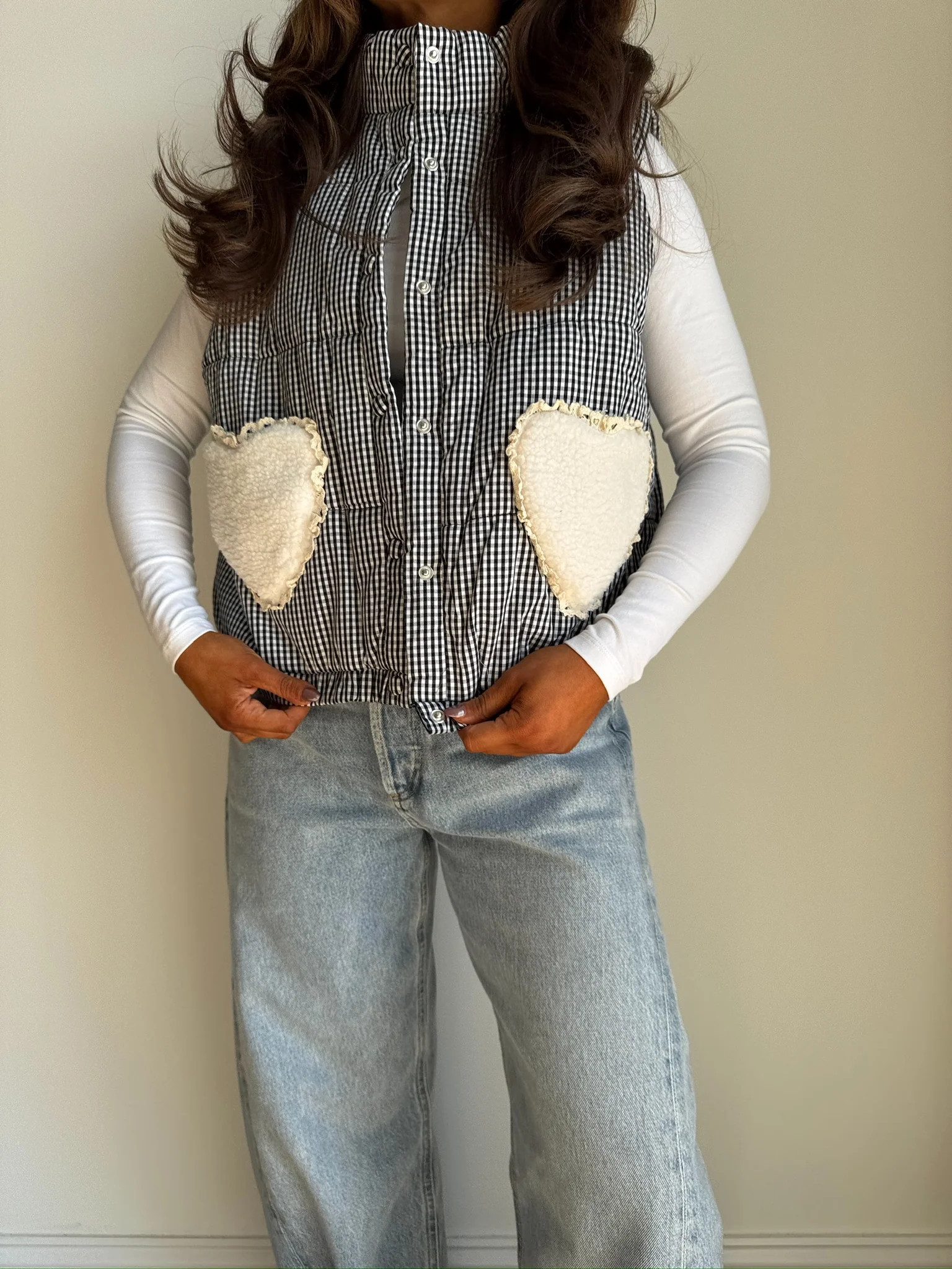 With All My Heart Gingham Vest | Shop Your Darling Style
