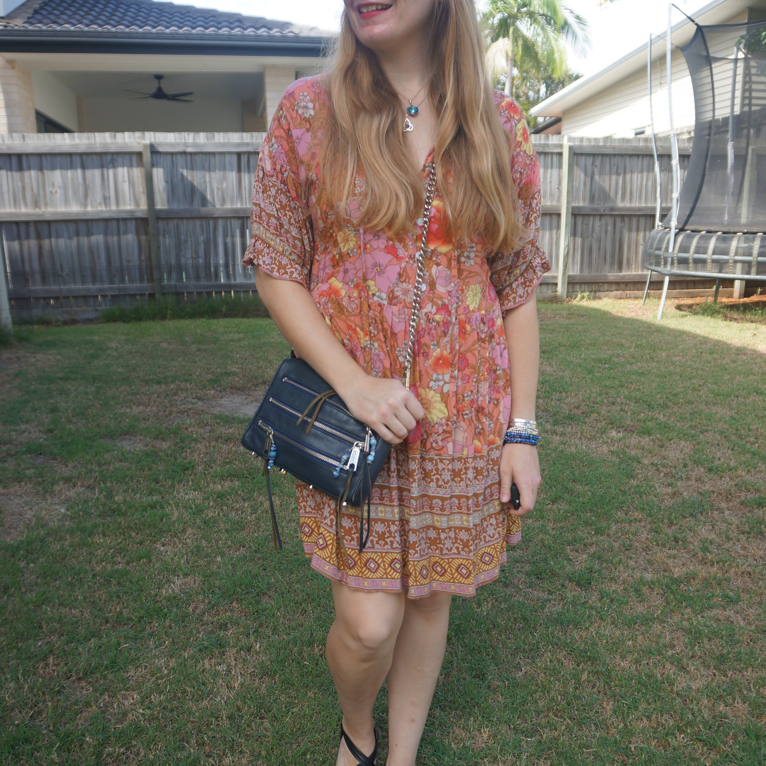 Thrifted floral babydoll dress with navy Rebecca Minkoff mini 5-zip bag 💙

#LTKbag #LTKaustralia #LTKsummer