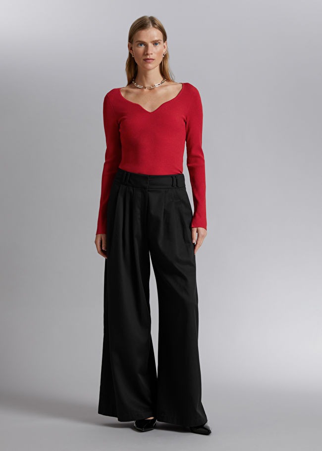 Fitted Sweetheart Neck Top | & Other Stories US