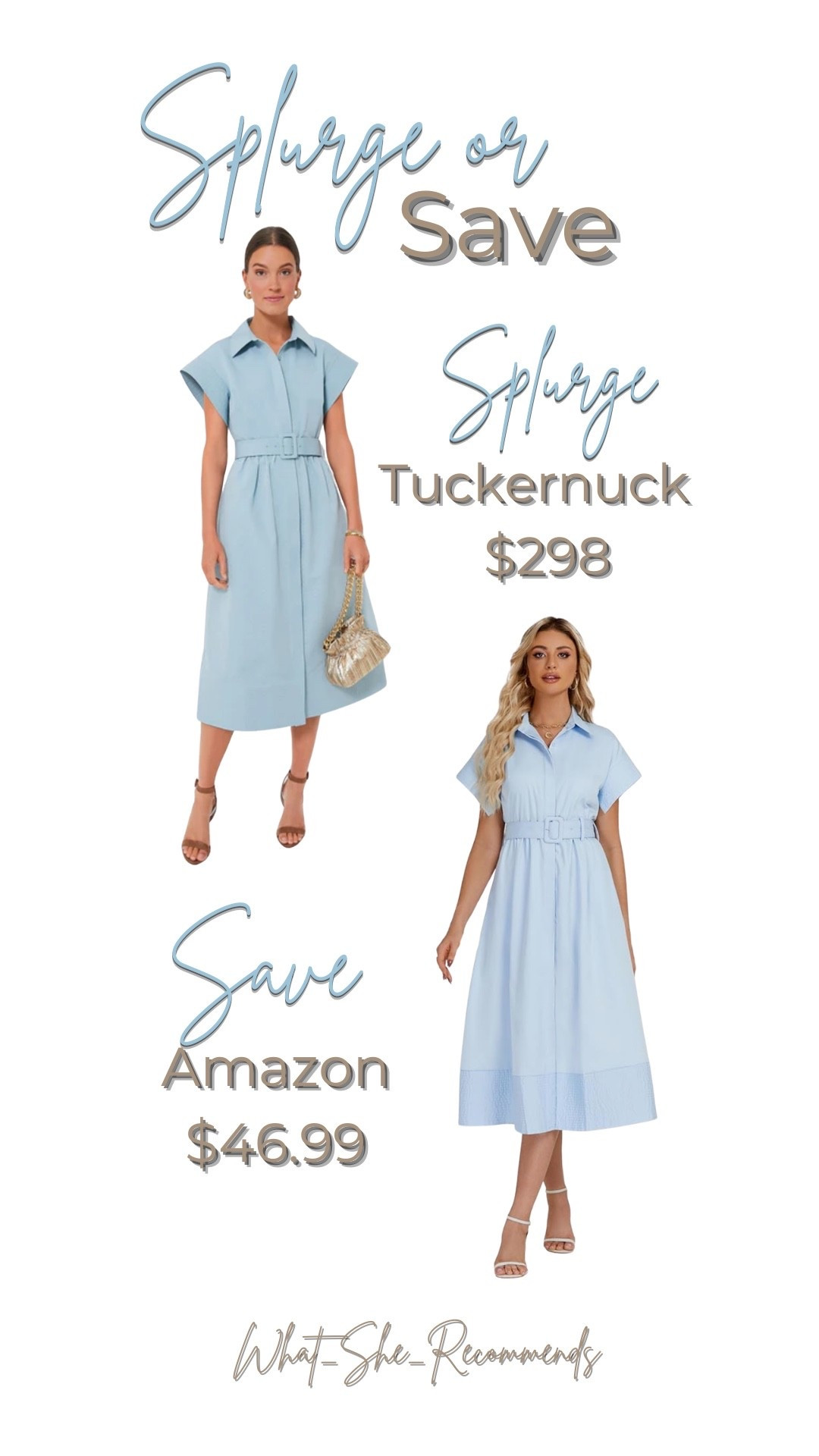 It’s that time of year where the Spring dress search starts! Here’s a look I’m loving at two different price points. Would look great worn at a wedding shower, baby shower, wedding guest and more. More colors available in both! 👇 

#LTKWedding #LTKgrwm #LTKootd