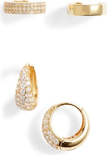 Chubby Ear Cuffs & Hoop Earrings Set | Nordstrom