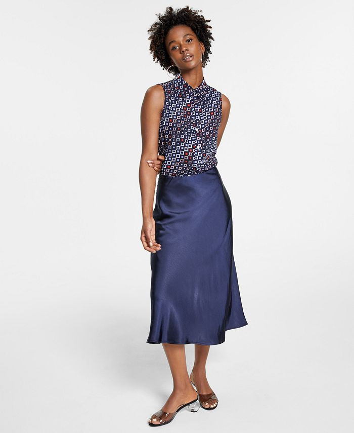Women's Satin Flared Skirt, Created for Macy's | Macys (US)