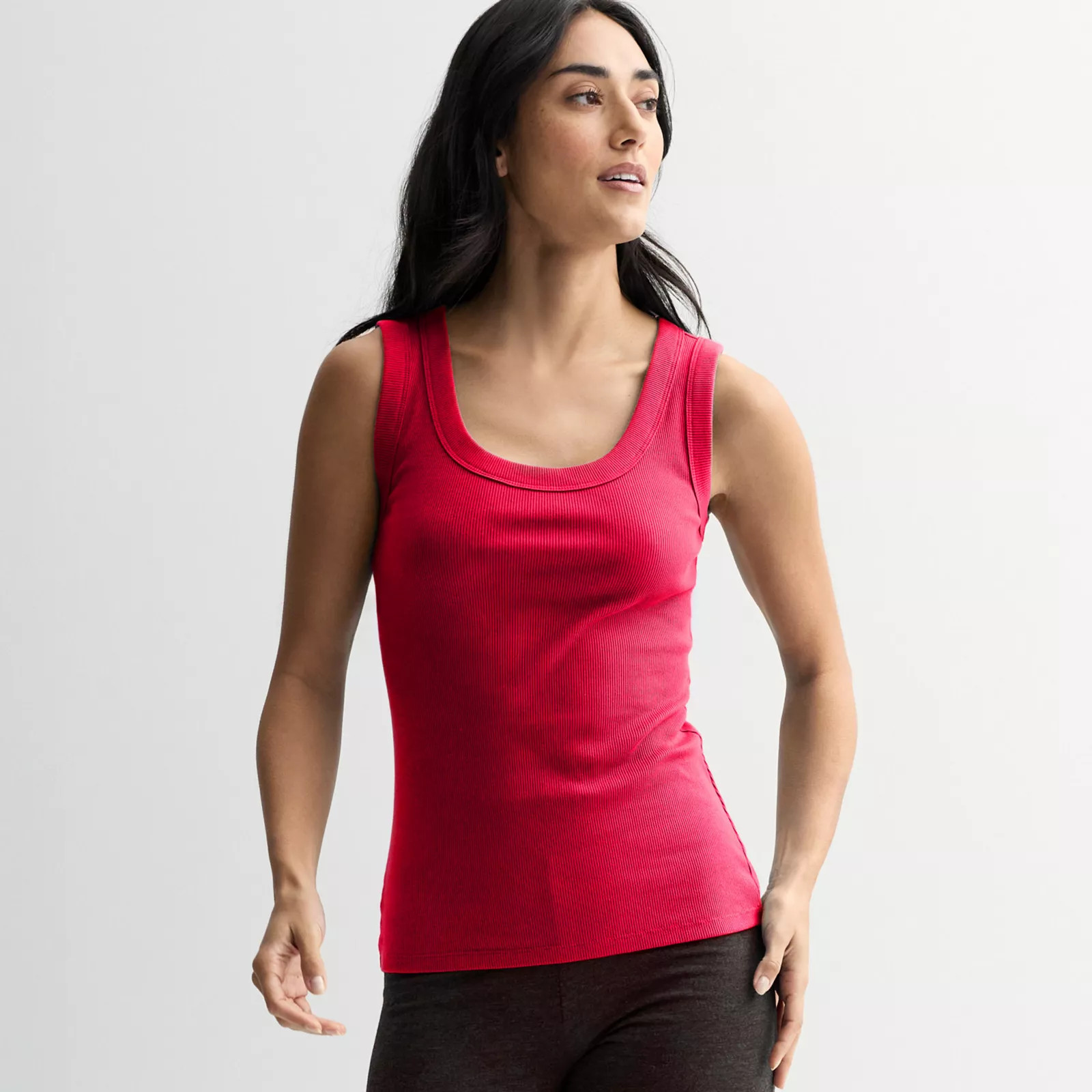 Women's Sonoma Goods For Life\u00ae Ribbed Scoop Neck Tank Top | Kohl's