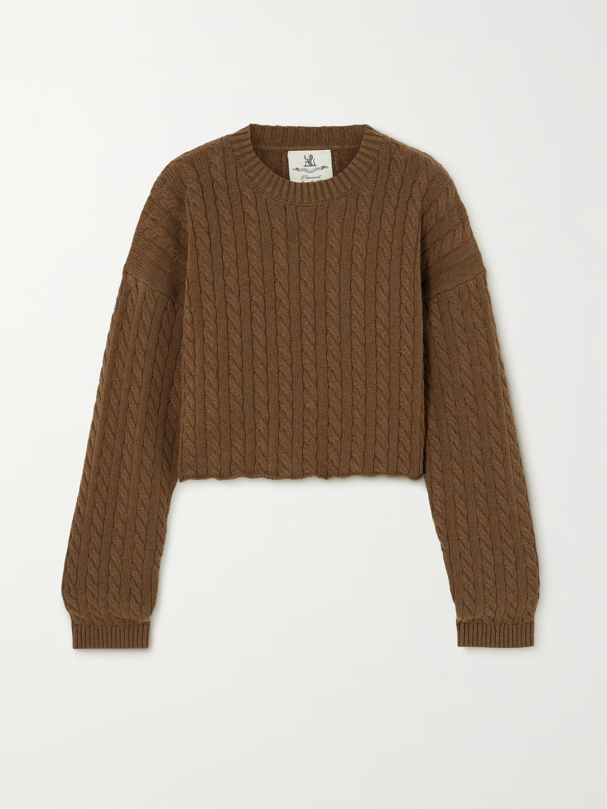 Oversized cropped cable-knit cotton sweater | NET-A-PORTER (US)
