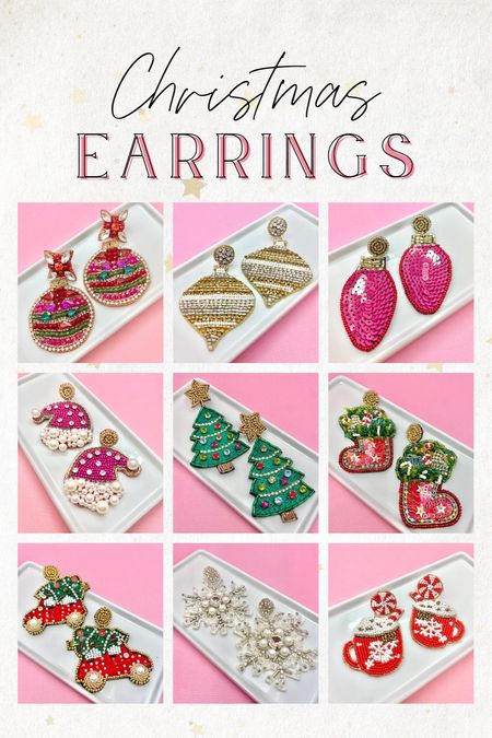 Christmas earrings, beaded earrings, Etsy, small business

#LTKSeasonal #LTKunder50 #LTKHoliday