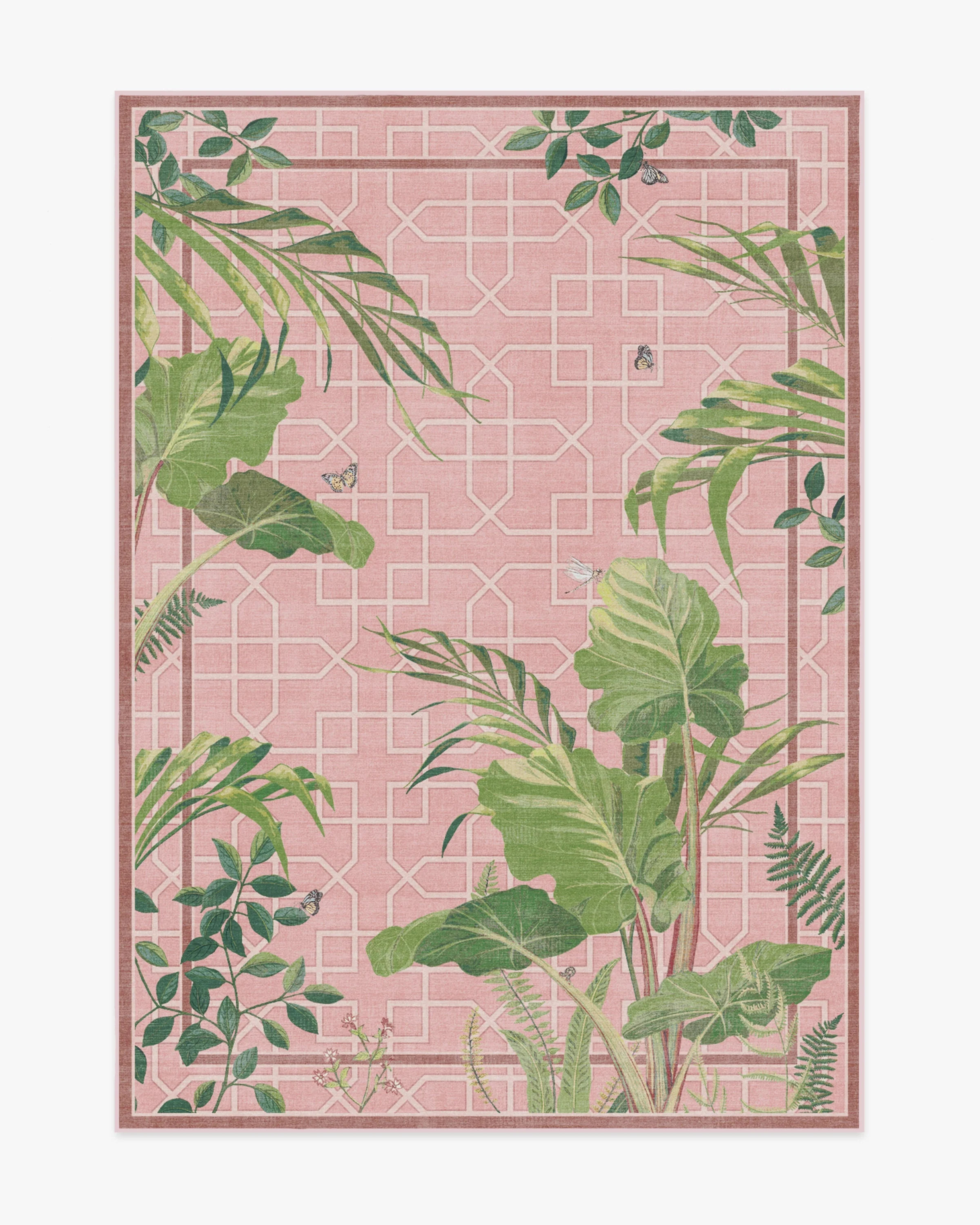 Palm House Rose Rug by Sanderson | Ruggable US | Ruggable