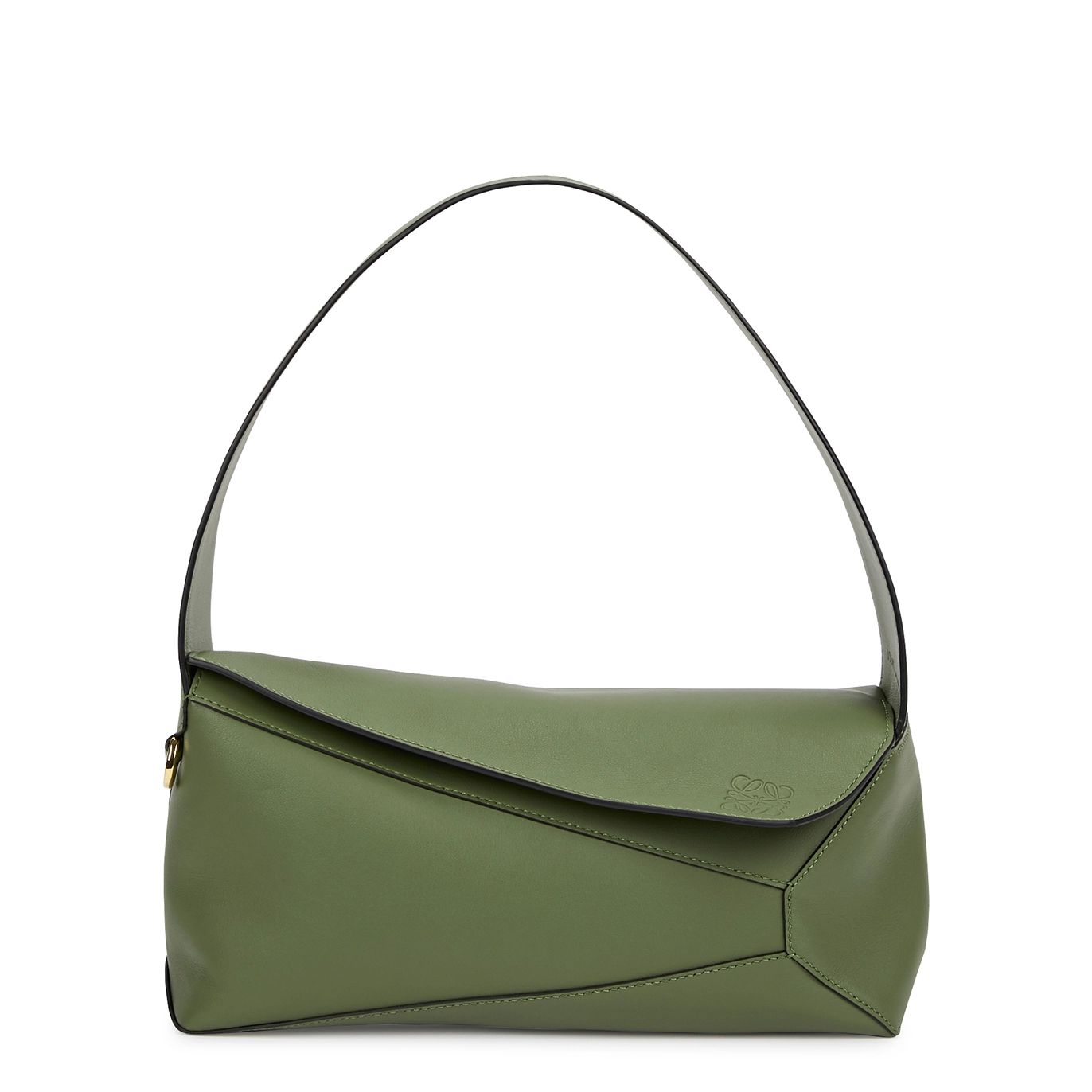 Loewe Puzzle Leather Hobo Bag - Olive | Harvey Nichols (Global)