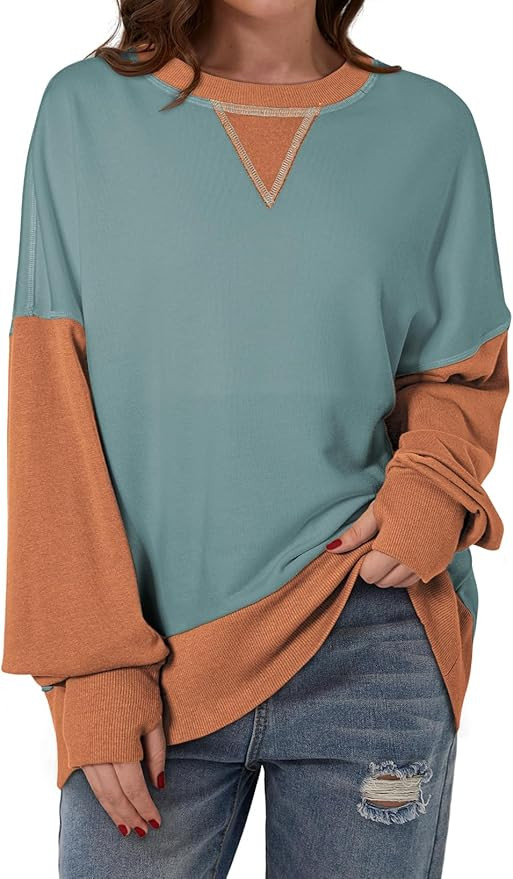 SHEWIN Womens Sweatshirt Casual Long Sleeve Crewneck Pullover Sweatshirts Fall Fashion Clothes 20... | Amazon (US)