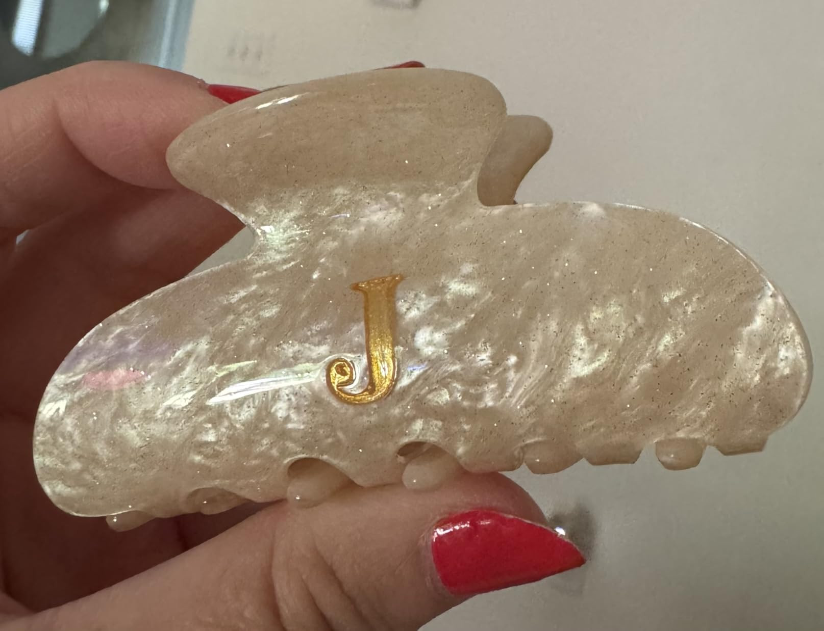 Acrylic Letter Hair Clips for Women - Monogram Hair Claw Alphabet Large Hair Clip, Fashion Glitte... | Amazon (US)