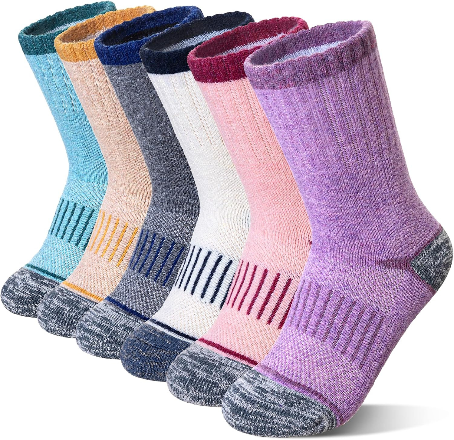 Eocom Kids Toddlers Boys Girls Merino Wool Hiking Boot Crew Socks | Amazon (US)