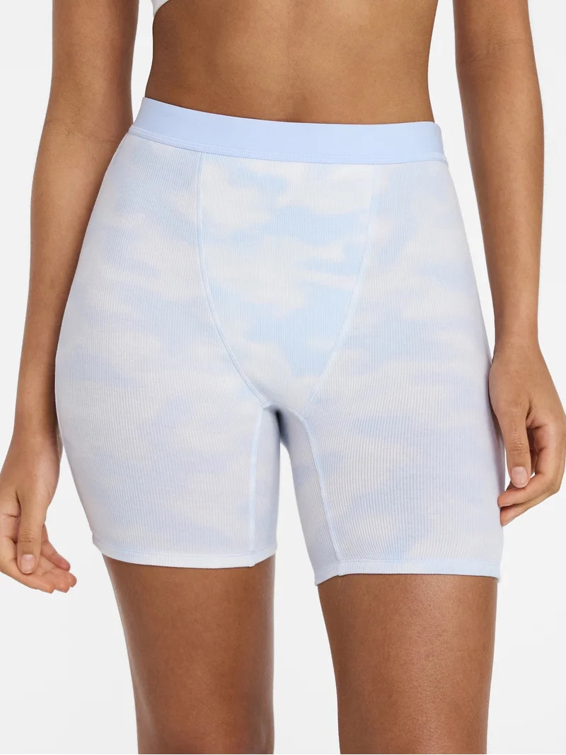No Boundaries Cotton Stretch Ribbed Boxer Short Panties, Women's XS-XXXL | Walmart (US)