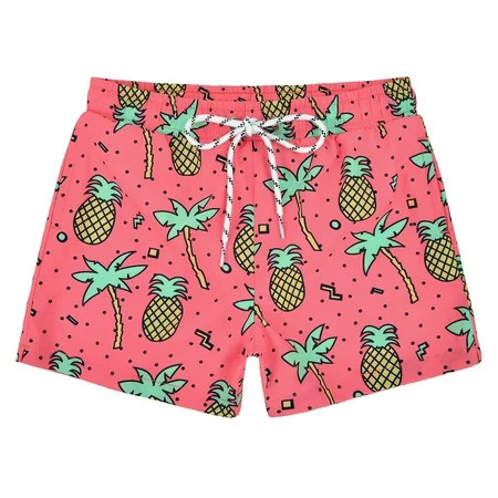 Zando Boys Swim Trunks Quick Dry Stretchy Toddler Boy Swimsuit Swimming Trunks for Boys with Compression Liner Pink Pineapple 5T | Walmart (US)