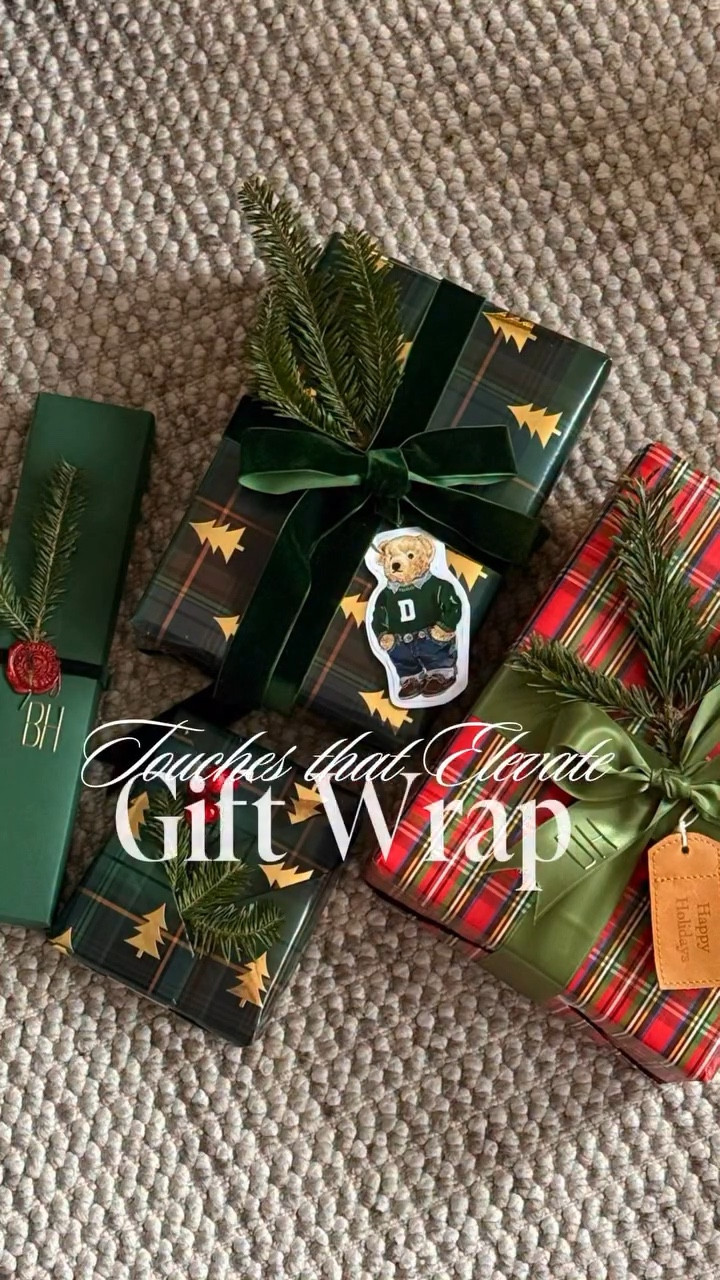 Elevating your gift wrapping is all about the little touches ✨
Add fresh greenery (faux looks gorgeous too), a unique tag, a pretty ribbon, of course, and a festive wax seal to finish it off! 🎁🌿

#foryoupage #christmasgift #christmasgiftideas