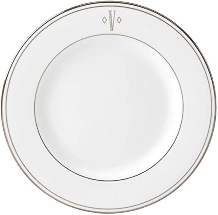 Lenox Federal Platinum Block Monogram Dinnerware Salad Plate, V | Amazon (US)