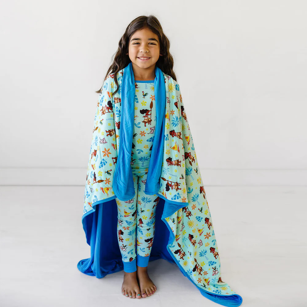 Disney Moana of Motunui Triple-Layer Bamboo Viscose Large Cloud Blanket | Little Sleepies