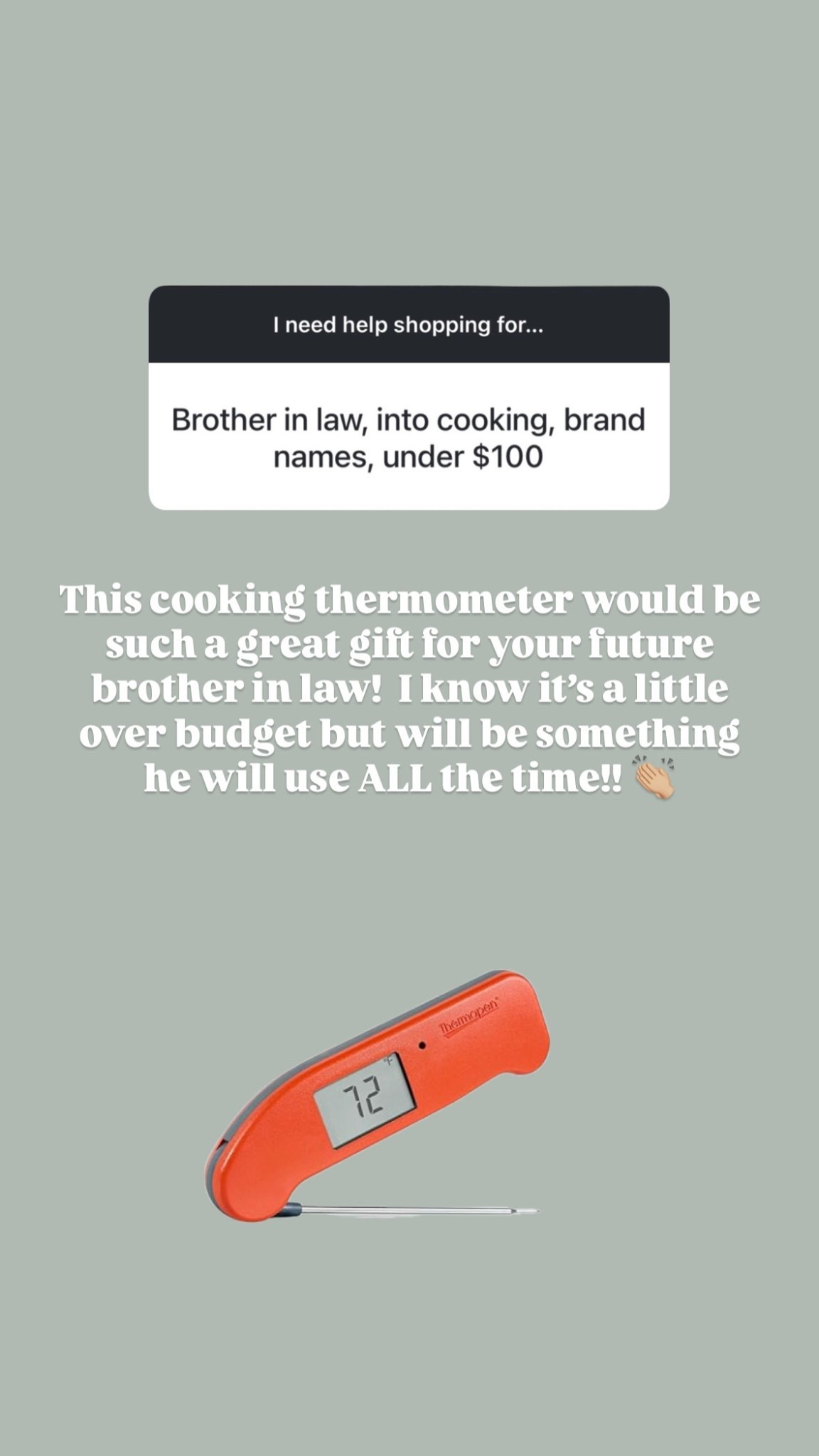 This meat thermometer makes a great gift for the man who loves to cook! 

Loverly Grey, Amazon find, gift guide, gift ideas

#LTKHoliday #LTKGiftGuide #LTKMens