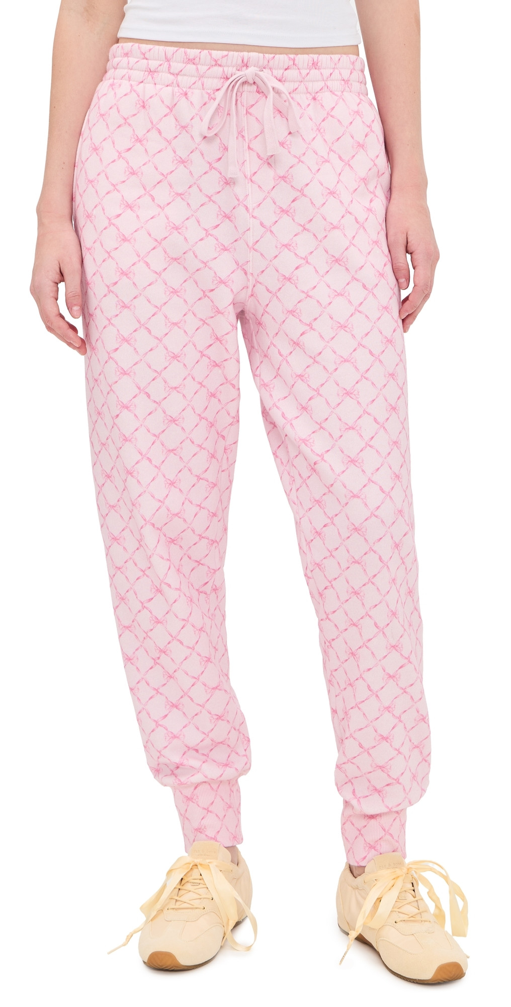 LoveShackFancy Lolana Sweatpants Pink Peppermint L | Shopbop