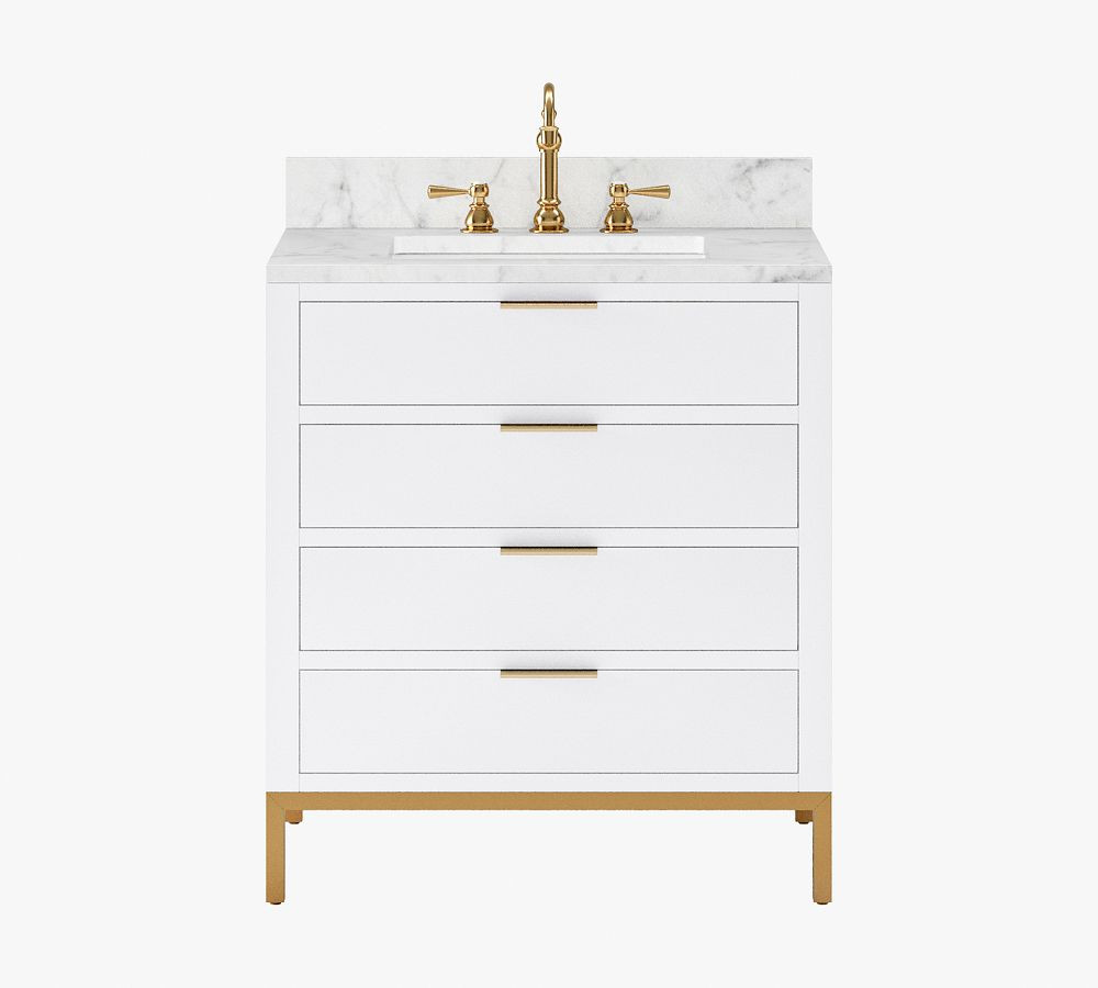 White Gisela Single Sink Vanity, 30&amp;quot; | Pottery Barn (US)