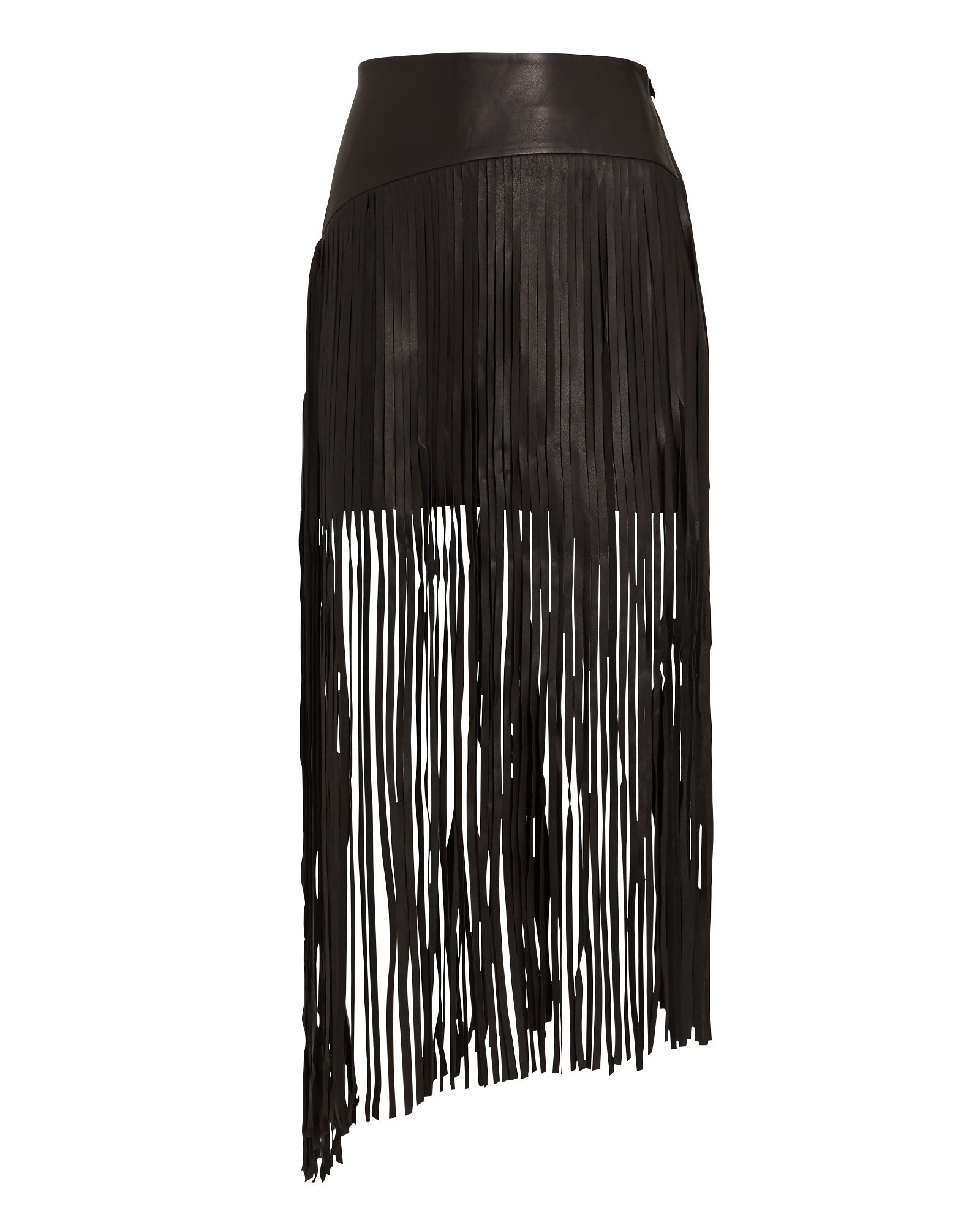 Sylvia Fringed Leather Skirt | INTERMIX