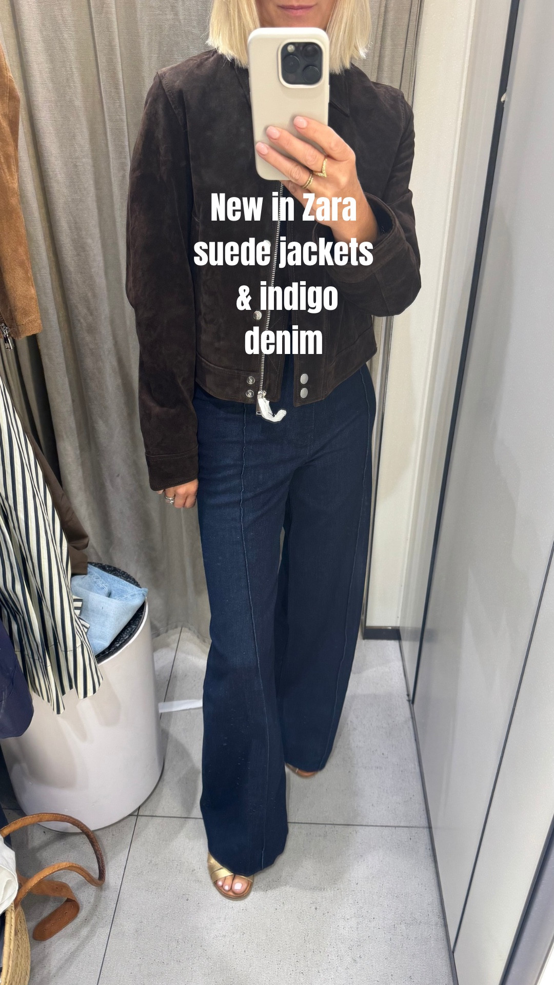 Suede jackets and indigo denim are key trends for the autumn season 🍁🍂

These short styles are perfect with wide legged bottoms and with dresses/skirts. 

High waisted denim with flattering front seam detail. 

Wearing xs in both jackets which would be good for 8 and possibly small 10

Wearing 34 in the jeans which are good for 6  

#LTKeurope #LTKuk #LTKautumn