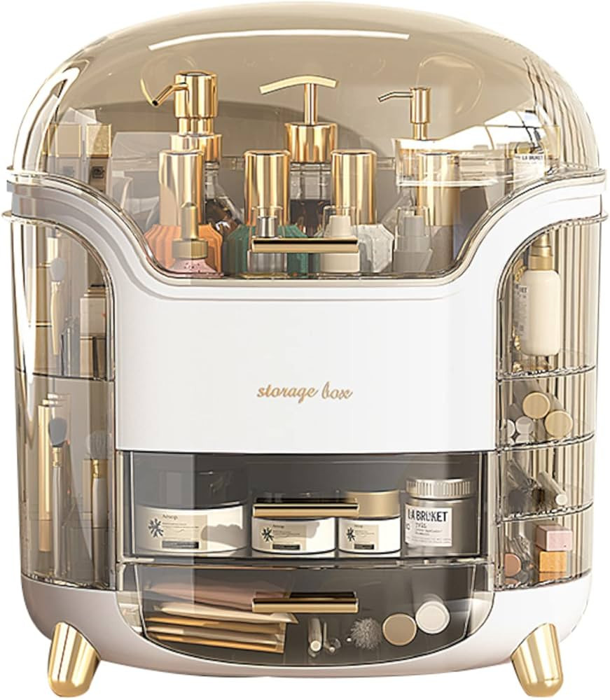 MNZJIA Cosmetics Makeup Organizer,Skincare Organizer,Dustproof Waterproof Large Cosmetics Organiz... | Amazon (US)