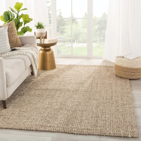 Porch & Den Behrend Light Grey and Tan Jute/Wool Area Rug - 10'X14' | Bed Bath & Beyond