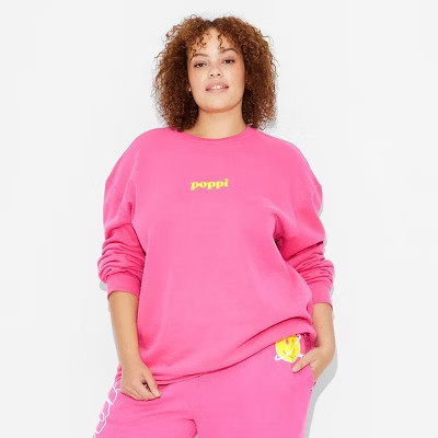 Adult Poppi Forever Icon Graphic Sweatshirt - Pink 3X | Target