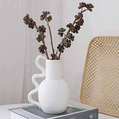 JOVONE Decorative Ceramic Vase, Boho Vase,Size: 5.8" x 4" x 7.5",Ornaments Vase for Home Decor (M... | Amazon (US)