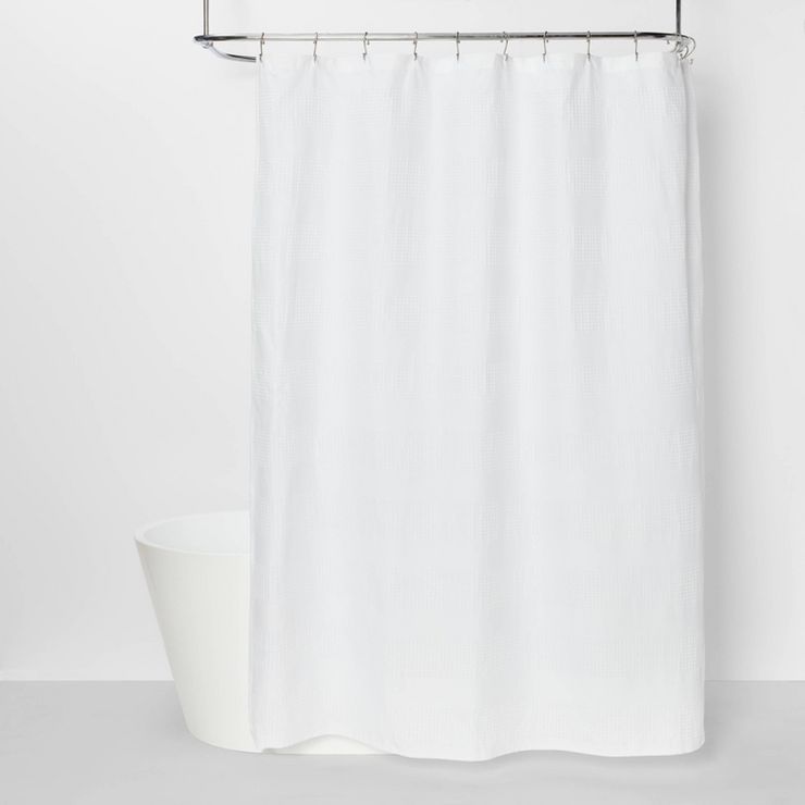Waffle Inset Shower Curtain White - Threshold™ | Target
