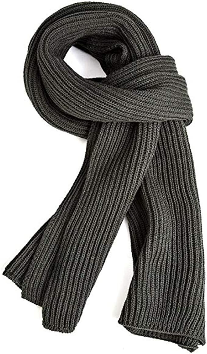 EONPOW Warm Autumn and Winter Scarf, Unisex Pure Color Winter Neck Warm Knitting Yarn Scarf | Amazon (US)