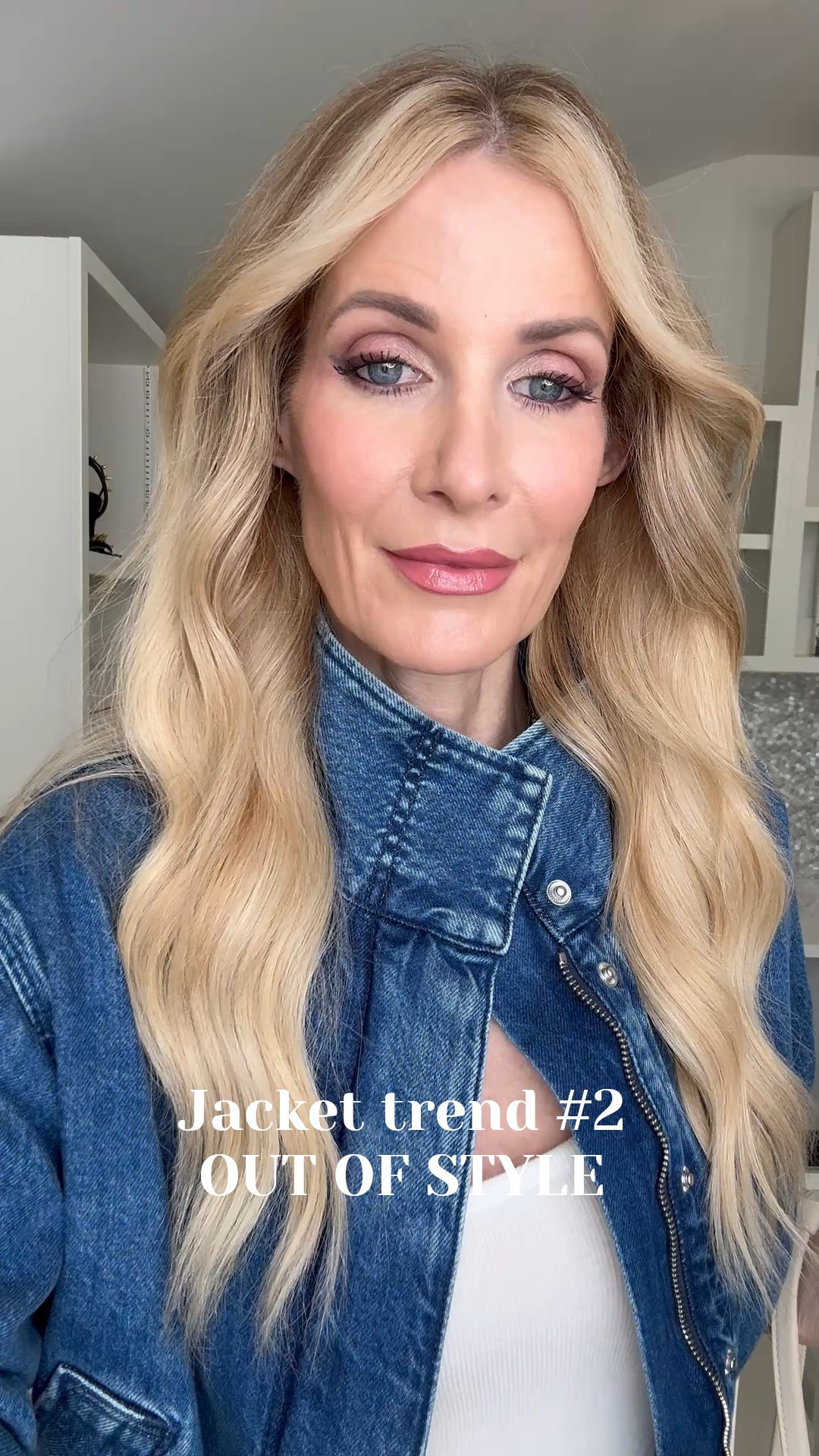 Jacket trend #2 to retire: overly ripped, fitted denim jackets. All the distressing + super tight fit can feel dated and a little try-hard.

Instead, go for a denim jacket in a modern bomber silhouette like this one from Madewell. I love the high collar and the relaxed shape — it feels current, polished, and effortless. The blue denim wash is beautiful and so versatile. It runs true to size — I’m wearing an XS.

I paired it with my AGOLDE Leena  high-waisted flares (size 24). Such a flattering cut and the perfect high-rise flare.

An easy switch that instantly updates your denim look 🤍



#LTKOver40 #LTKootd #LTKgrwm