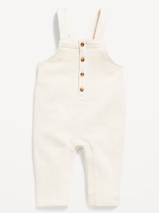 Fleece Button-Front Overalls for Baby | Old Navy (US)