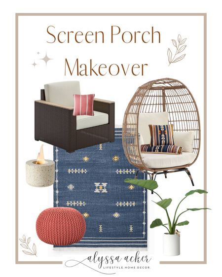 I had so much fun creating an oasis on our screen porch! I incorporated neutrals and some boho textures. I kept it really simple and used coordinating colors in the outdoor rug  for pop of color! 

West elm Patio
Patio Insoiration 
Egg Chair Outdoor Oasis

#LTKSeasonal #LTKhome #LTKstyletip