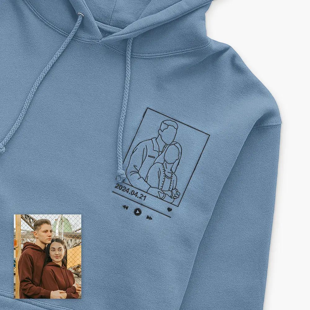 Lyric Weave - Custom Song Line Art Embroidered Hoodie | Lime & Lou (US)