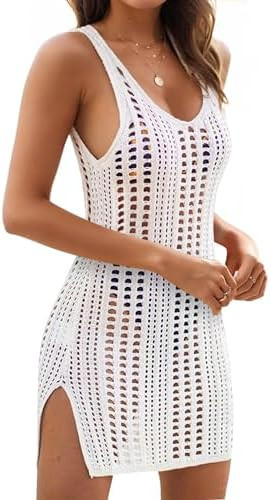 Buauty Women's Crochet Swimsuit Coverup - Lightweight Bikini Cover Ups Dress for Beach, Bathing S... | Amazon (US)