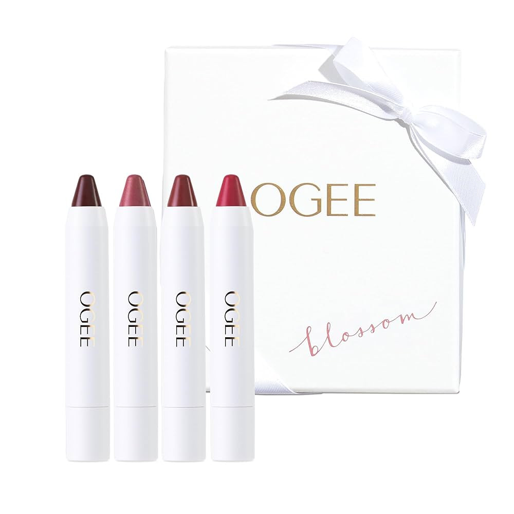 Ogee Tinted Sculpted Lip Oil - Blossom 4 Piece Gift Set - Made with 100% Organic Coconut Oil, Joj... | Amazon (US)