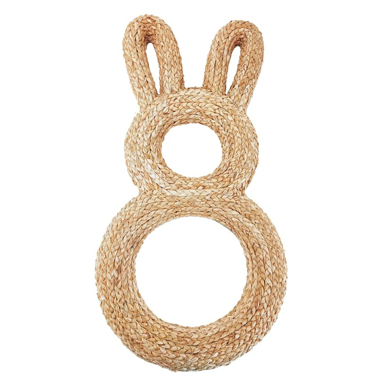 Honeybloom Corn Husk Bunny Wreath, 21" | At Home