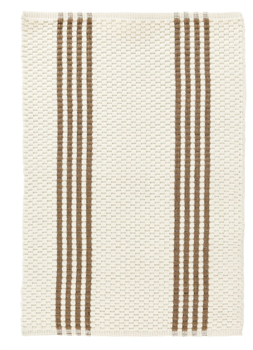 Performance Ivory Coconut Stripe Outdoor Rug | Mintly Home
