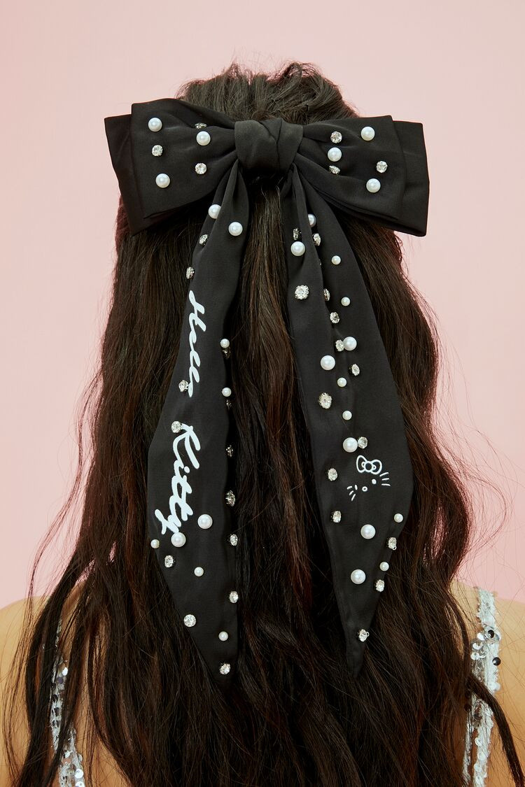 Hello Kitty Faux Pearl & Rhinestone Bow | Forever 21