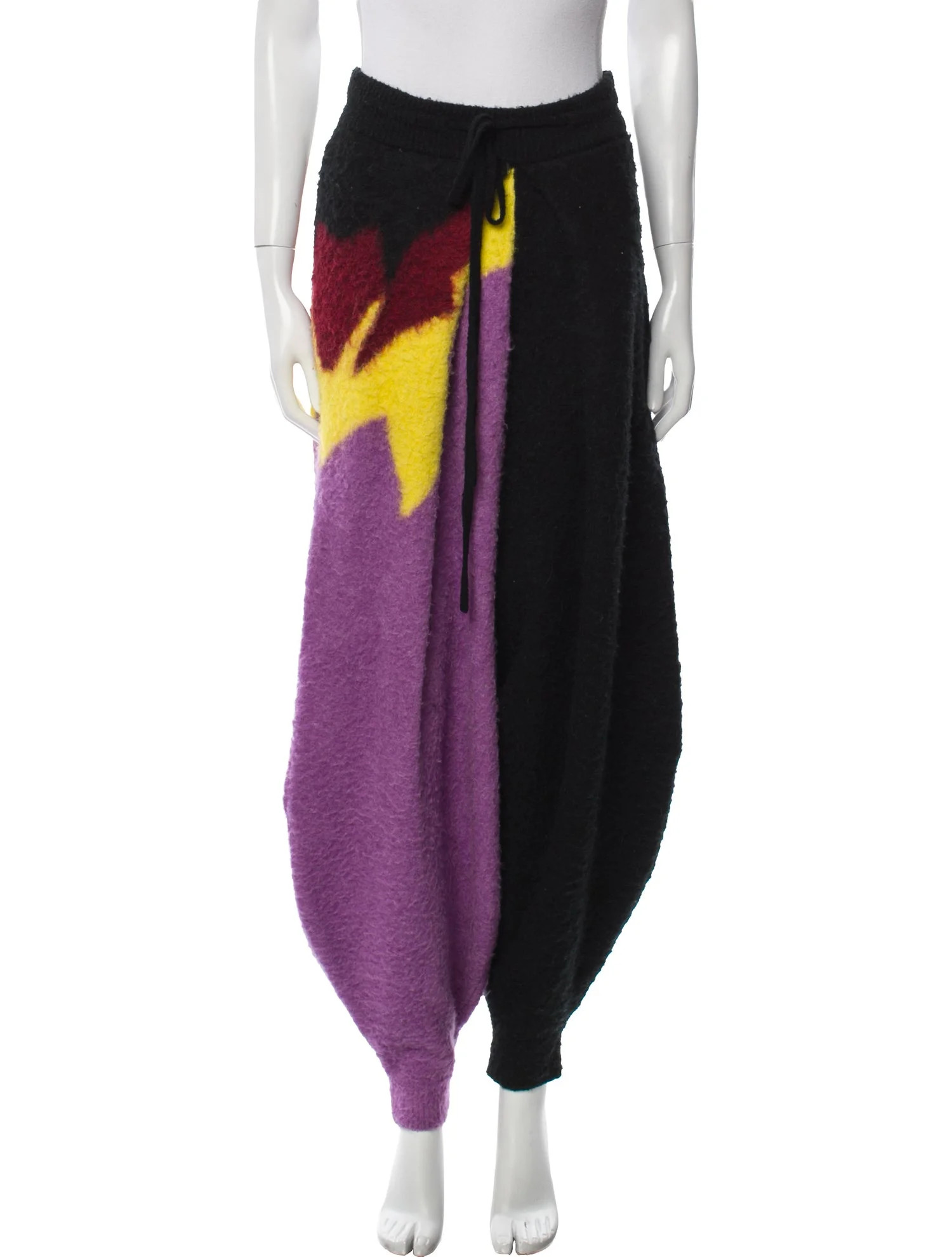 Mohair Colorblock Pattern Sweatpants | The RealReal