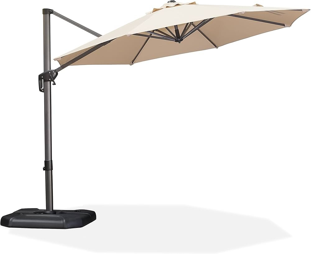 PURPLE LEAF 10 Feet Patio Umbrella Outdoor Cantilever Round Umbrella Aluminum Offset Umbrella wit... | Amazon (US)