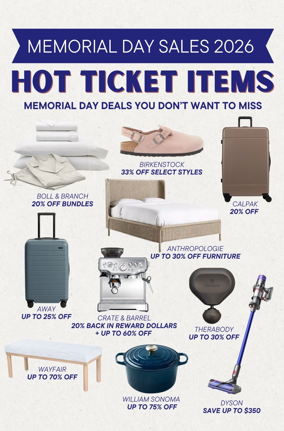 [5/22/26] Memorial Day deals you don’t want to miss!! Fav brands like Dyson, Boll & Branch, Therabody, Away and more!!

#LTKSeasonal #LTKHome #LTKSaleAlert