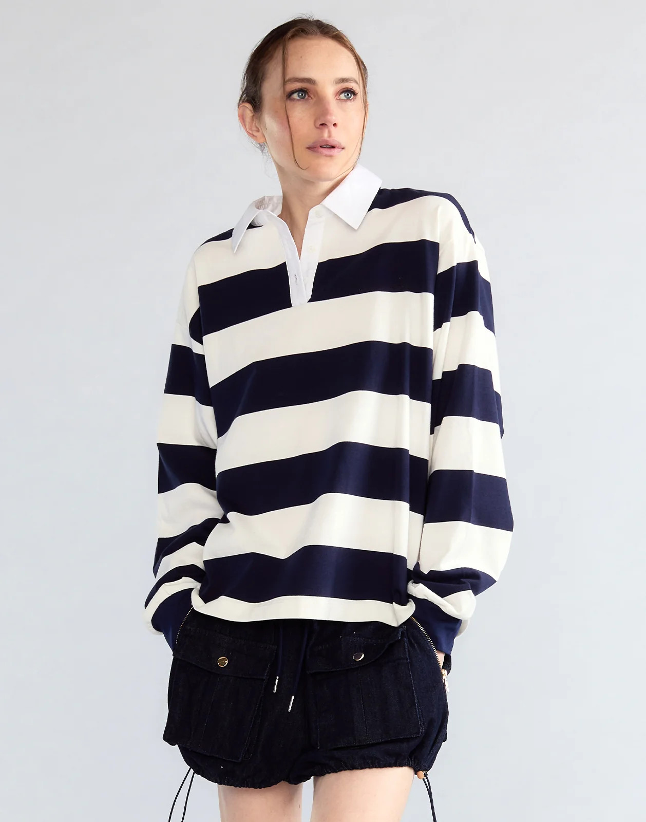 Ardie Striped Rugby Shirt | Cynthia Rowley