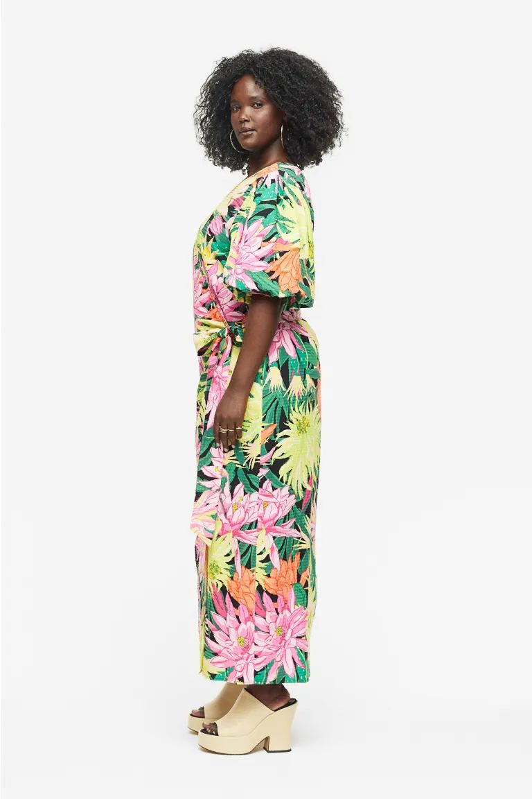 Puff-sleeved Wrap Dress | H&M (US + CA)