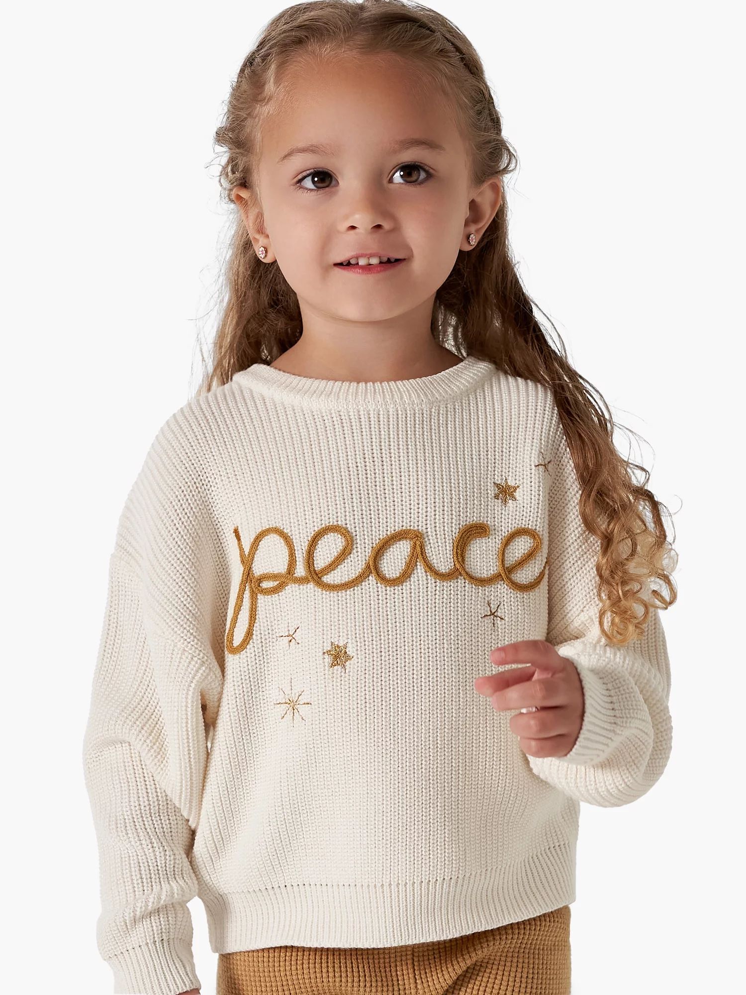 Modern Moments by Gerber Toddler Girl Matching Sister Sweater, Sizes 2T-5T - Walmart.com | Walmart (US)