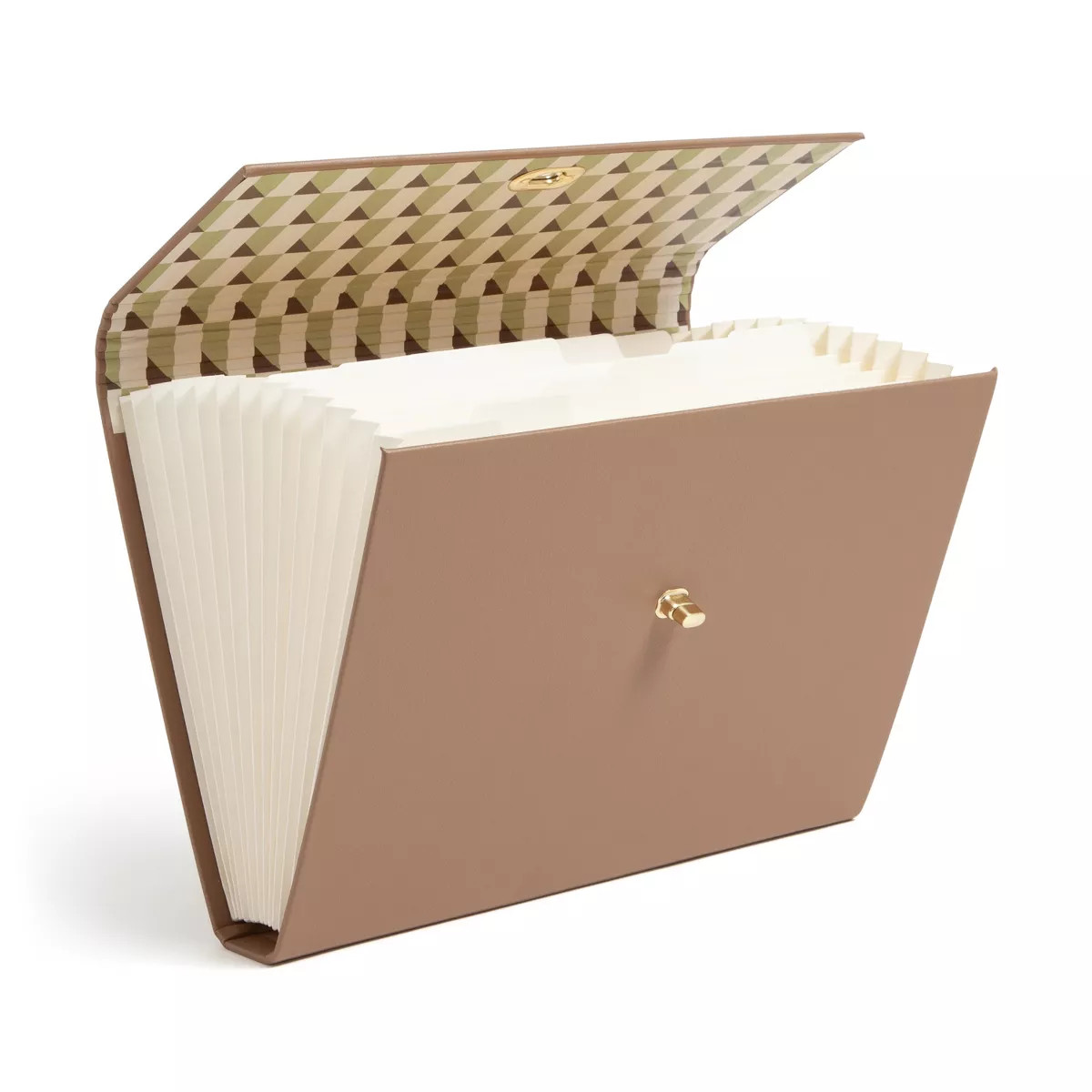 U Brands 13 Pocket Recycled Pleather Expandable File Light Brown | Target