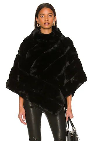 Adrienne Landau Faux Fur Wrap in Black from Revolve.com | Revolve Clothing (Global)