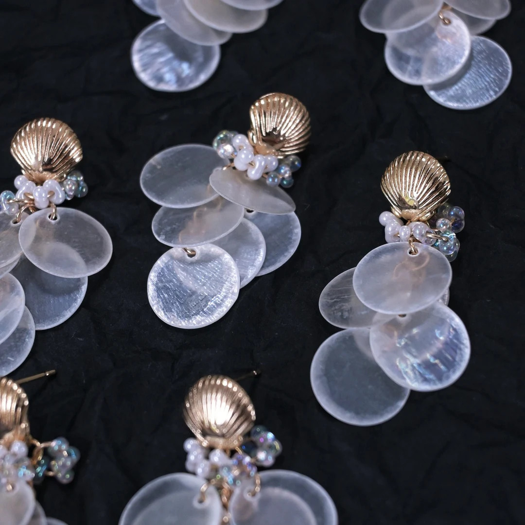 Natural Shell Earrings White Beads Earrings Lightweight Dangle Earrings Handmade Jewelry With Del... | Etsy (US)