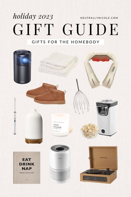 Gifts for the homebody — mini projector, chunky knit weighted blanket, heated shoulder massager, UGG ultra mini boots, scalp massager, electric lighter, oil diffuser, cozy season candle, popcorn maker, Eat Drink Nap book, air purifier, Bluetooth turntable record player, & more!

// homebody gifts, gifts for home, gifts for her, gifts for women, gifts for girls, gift guide for her, for wife, for sister, for mom, for girlfriend, for fiancé, for friend, for bff, for coworker, for hostess, holiday gift guide, Christmas gifts, Amazon, movie night, date night (10.17)

#LTKHoliday #LTKhome #LTKGiftGuide #LTKsalealert #LTKstyletip #LTKU #LTKSeasonal #LTKfindsunder50 #LTKfindsunder100