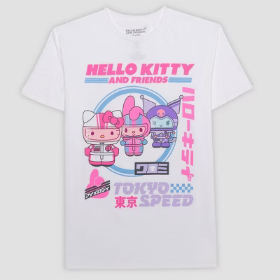 Men's Sanrio Hello Kitty Short Sleeve Graphic T-Shirt - White | Target